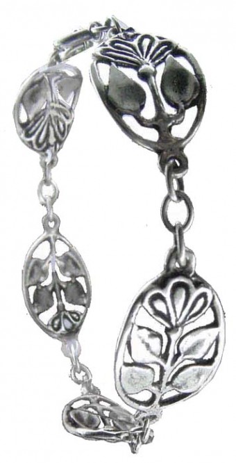 Bracelet Médailles Fleurs 