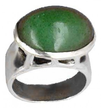 Bague ovale Argent Et Pierre