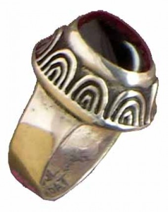 Bague Cairn pierre ovale (Ouverte)