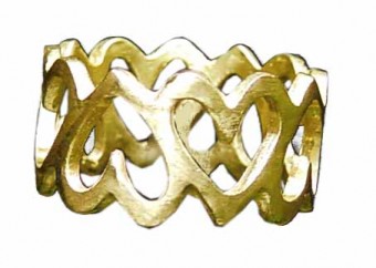 Bague Chaîne De Cœurs