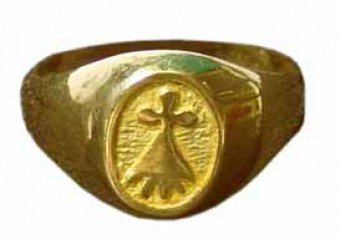 Chevalière Moyenne Hermine En Ovale