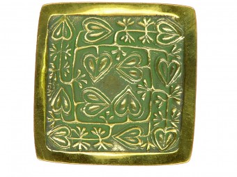 Coupelle Broderie Carrée En Bronze